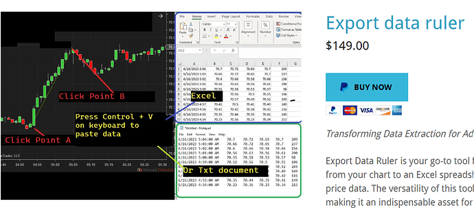 Export Data Ruler